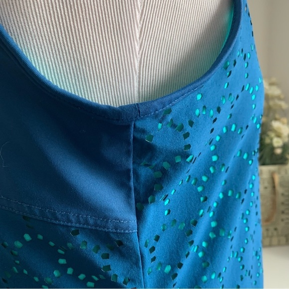 NWOT Title 9 Laser Cutout Athletic Dress in Teal - Picture 10 of 13